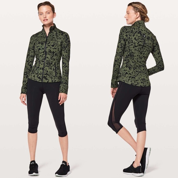 Lululemon Define Jacket Efflorescent Barracks Green Black Size 4 Luon W4AQCS - Picture 3 of 16